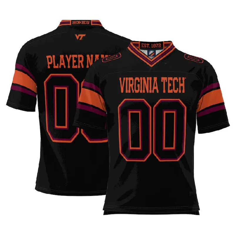 Custom V.Tech Hokies ProSphere NIL Pick-A-Player Football Jersey Black Stitched American College Jerseys-NBA Women's Team Jerseys -