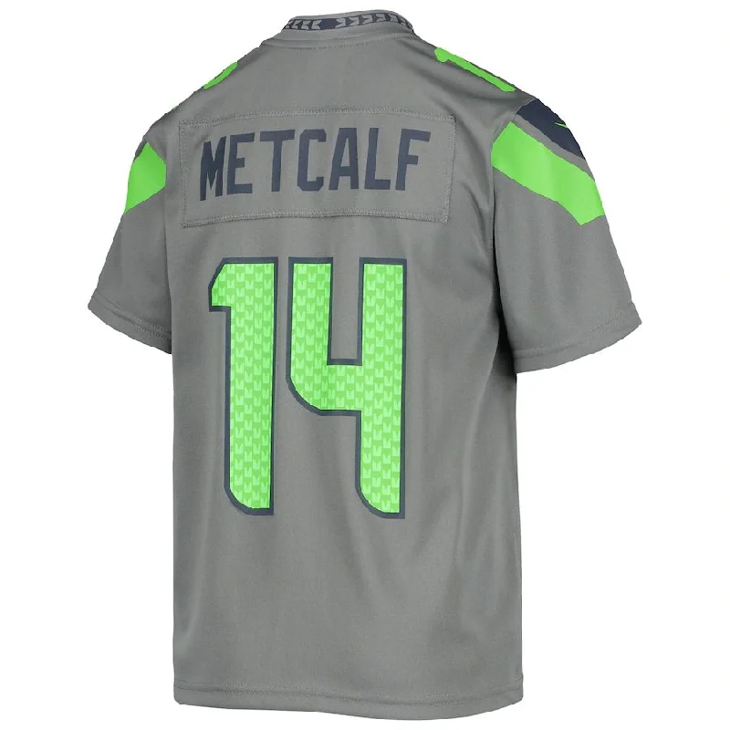 S.Seahawks #14 DK Metcalf Gray Inverted Team Game Jersey Stitched American Football Jerseys-NFL MVP Player Jerseys -