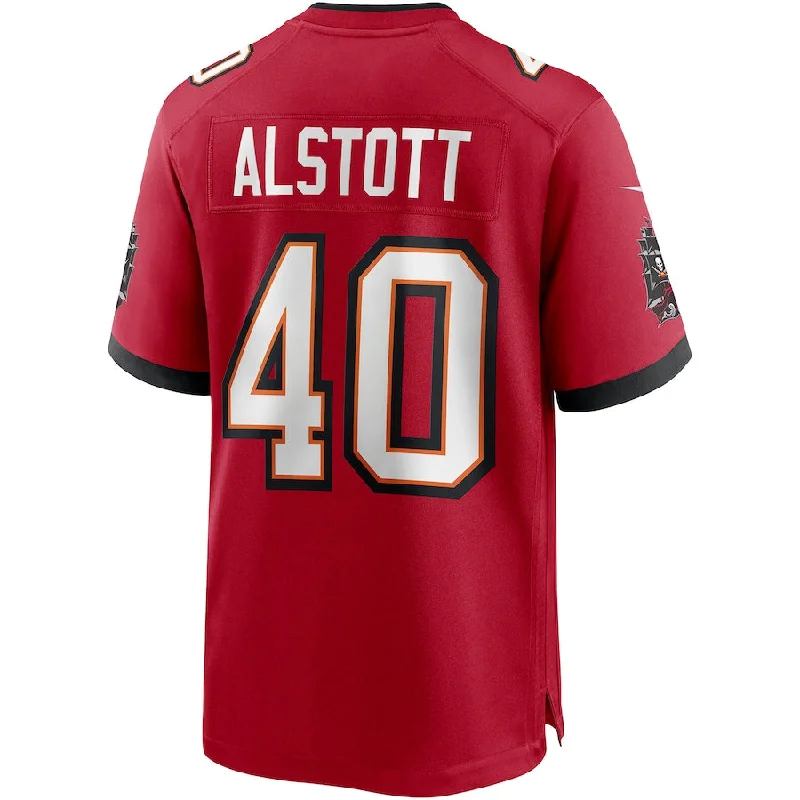 TB.Buccaneers #40 Mike Alstott Red Retired Player Game Jersey Stitched American Football Jerseys-NFL Game-Worn Jerseys -