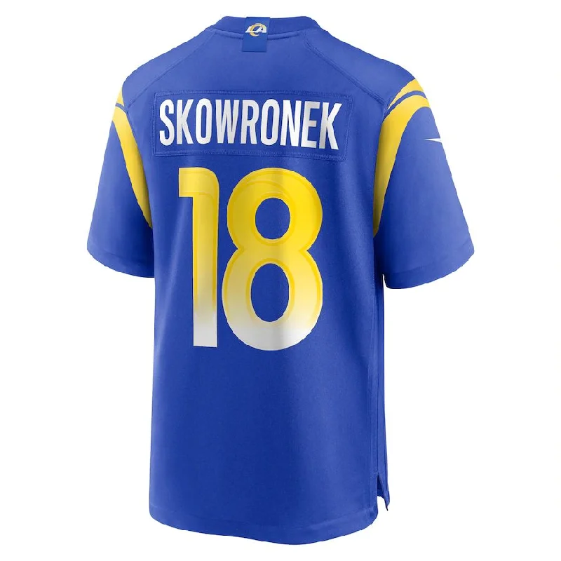 LA.Rams #18 Ben Skowronek Royal Game Jersey Stitched American Football Jerseys-NFL Youth Replica Jerseys -