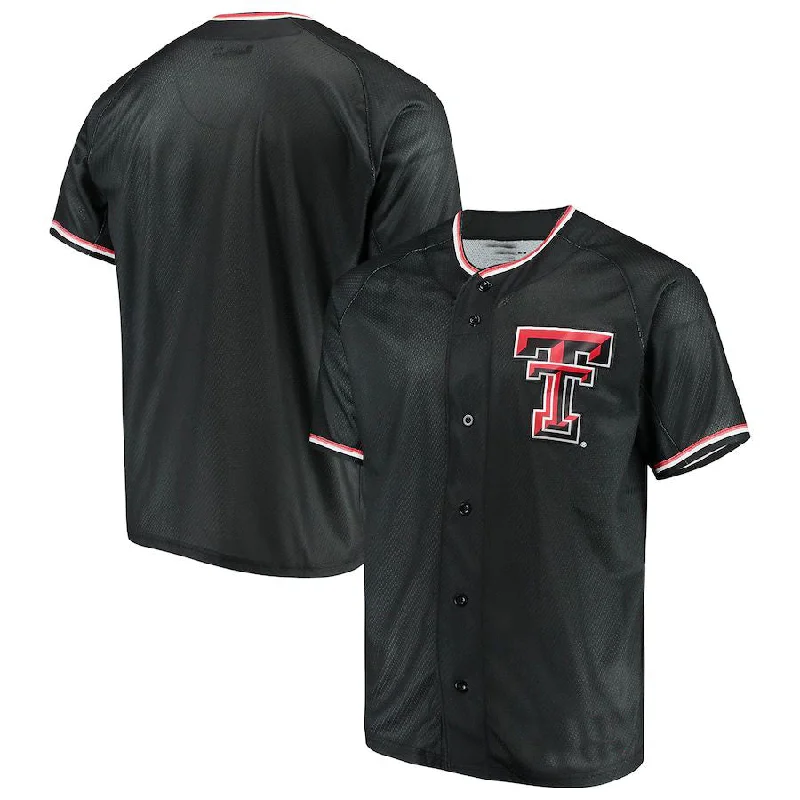 T.Tech Red Raiders Under Armour Performance Replica Baseball Jersey Black Stitched American College Jerseys-NBA Personalized Jerseys -