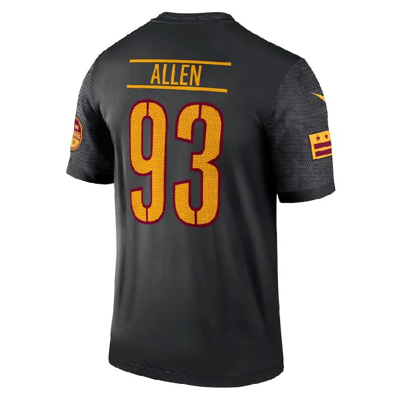 W.Commanders #93 Jonathan Allen Black Alternate Legend Jersey Stitched American Football Jerseys-NFL Home & Away Jerseys -