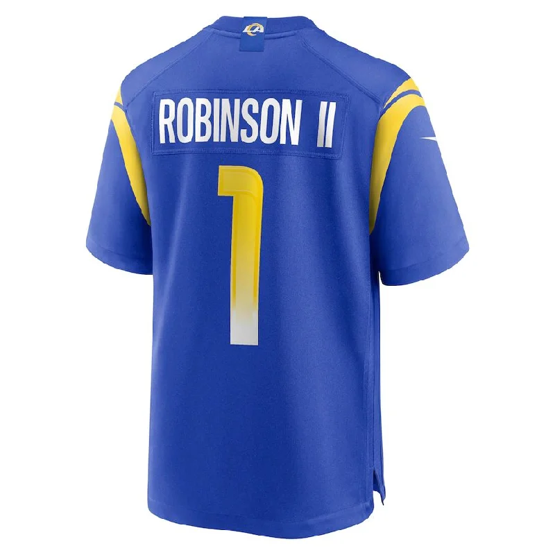 LA.Rams #1 Allen Robinson Royal Game  Stitched American Football Jersey-NFL Pro-Level Jerseys -