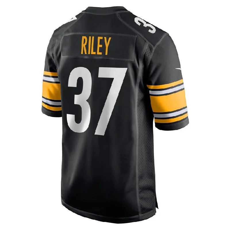 P.Steelers #37 Elijah Riley Black Game Player Jersey Stitched American Football Jerseys-NFL New Season Jerseys -