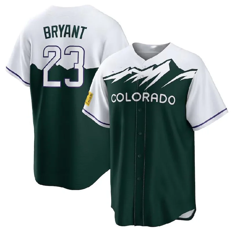 Colorado Rockies #23 Kris Bryant White Forest Green Home Replica Player Name Jersey Baseball Jerseys-NBA Chinese New Year Jerseys -