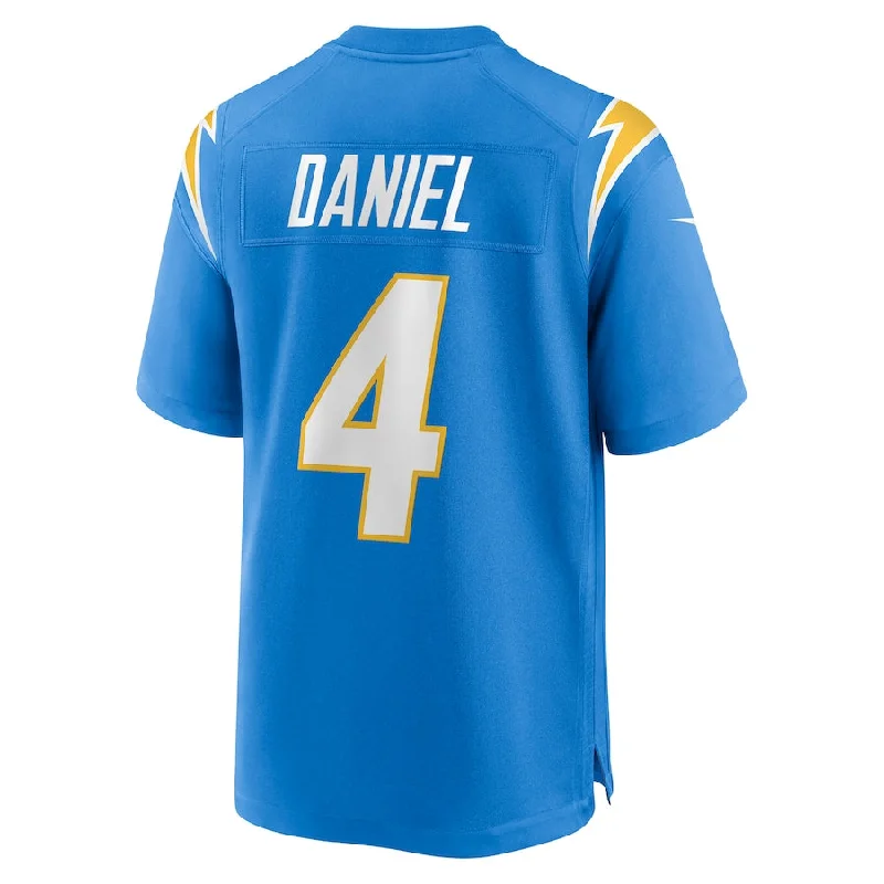 LA.Chargers #4 Chase Daniel Powder Blue Game Jersey Stitched American Football Jerseys-NFL Official Licensed Jerseys -