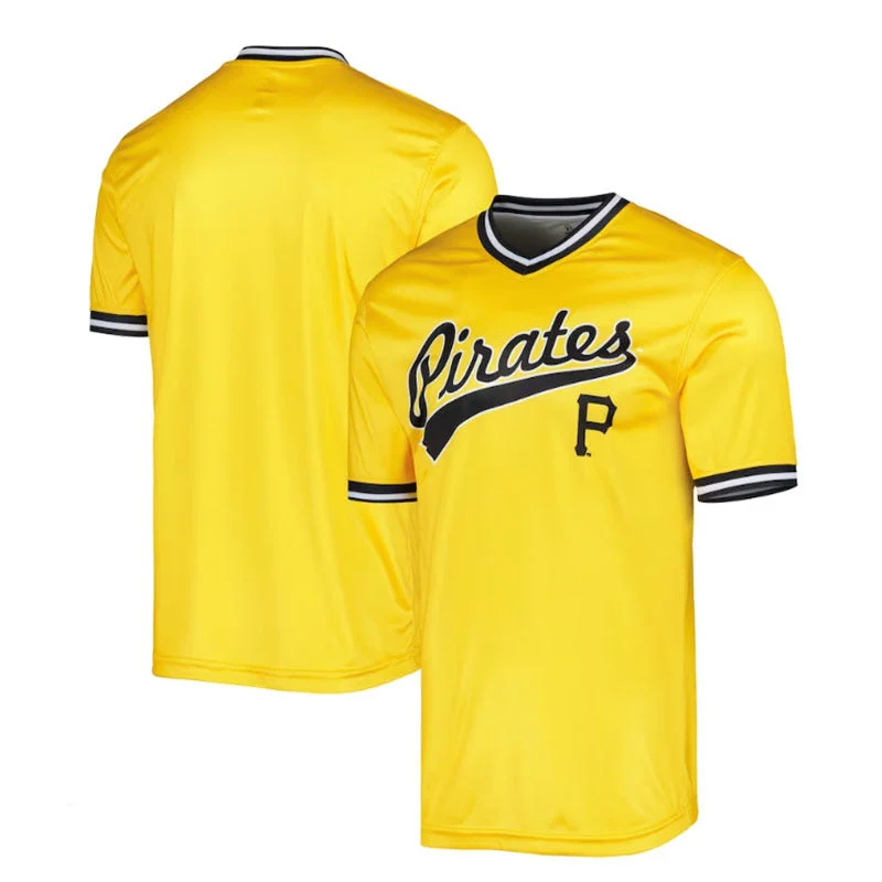 Pittsburgh Pirates Stitches Cooperstown Collection Team Jersey - Yellow Baseball Jerseys-NBA Celebrity Game Jerseys -