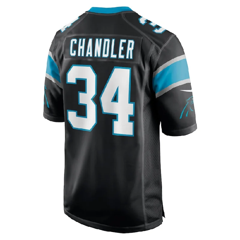 C.Panthers #34 Sean Chandler Black Game Jersey Stitched American Football Jerseys-NFL Sports Fan Jerseys -