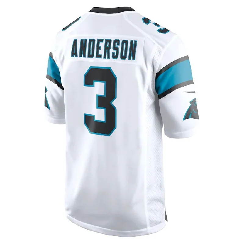 C.Panthers #3 Robbie Anderson White Game Player Jersey Stitched American Football Jerseys-NFL Limited Edition Jerseys -