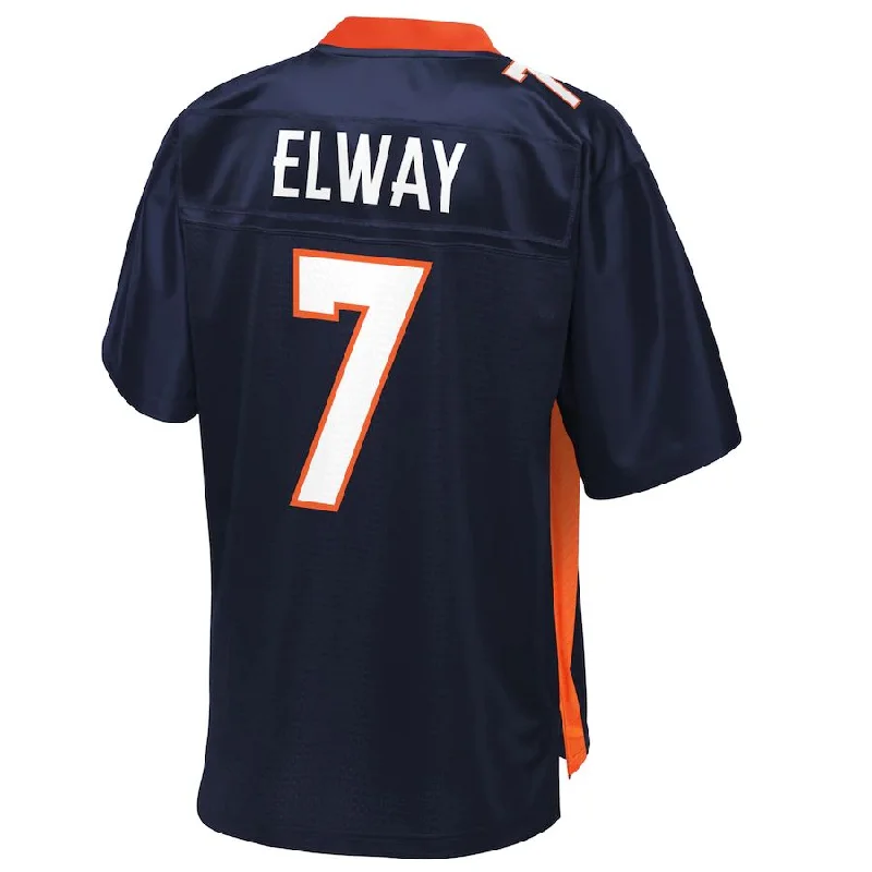 D.Broncos #7 John Elway Pro Line Navy Replica Retired Player Jersey Stitched American Football Jerseys-NFL 100th Anniversary Jerseys -