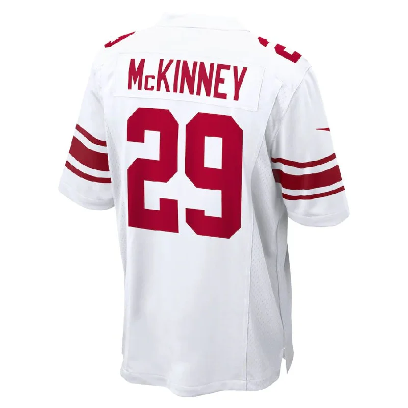 NY.Giants #29 Xavier McKinney White Away Game Player Jersey Stitched American Football Jerseys-NFL Breast Cancer Awareness Jerseys -