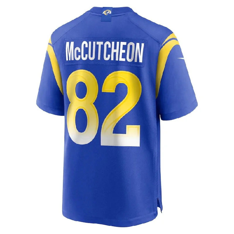 LA.Rams #82 Lance McCutcheon Royal Game Player Jersey Stitched American Football Jerseys-NFL Vintage Football Jerseys -