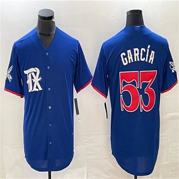 Los Angeles Dodgers #53 Adolis Garcia Royal Home Authentic Patch Jersey Baseball Jerseys-NBA Jordan Brand Jerseys -