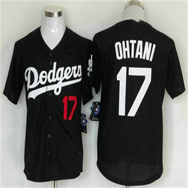 Los Angeles Dodgers #17 Shohei Ohtani Black Home Authentic Patch Jersey Baseball Jerseys-NBA College Throwback Jerseys -