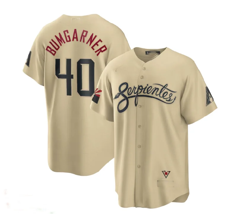 Arizona Diamondbacks #40 Madison Bumgarner City Connect Replica Player Jersey - Gold Stitches Baseball Jerseys-NBA Personalized Jerseys -