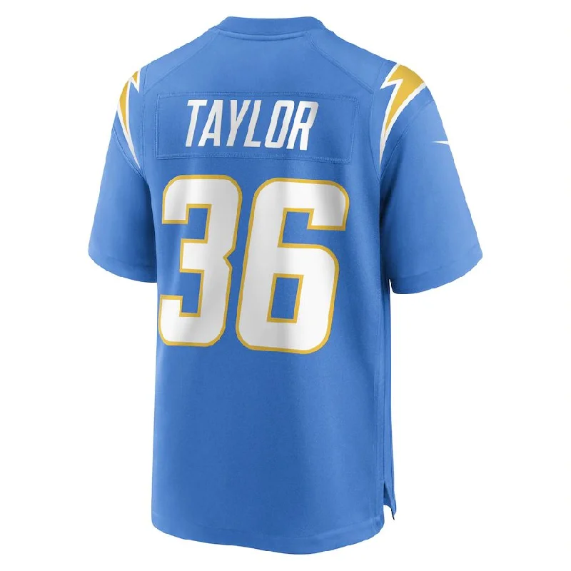 LA.Chargers #36 Ja'Sir Taylor Powder Blue Game Player Jersey Stitched American Football Jerseys-NFL Women’s Team Jerseys -