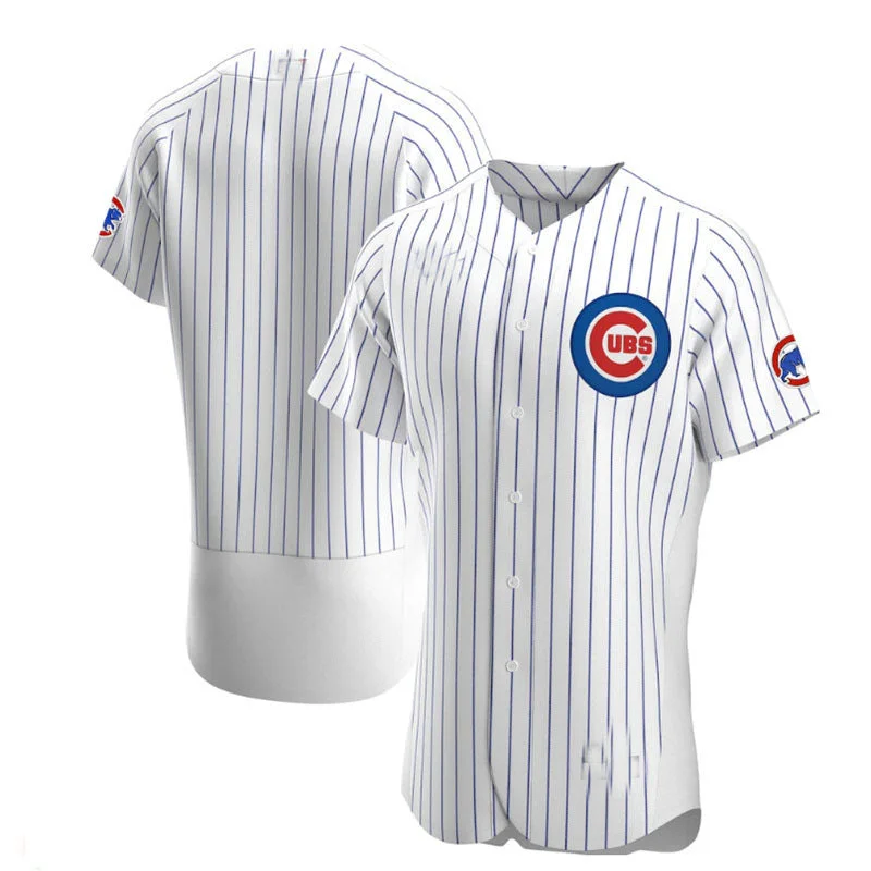 Chicago Cubs Home Authentic Team Jersey - White Baseball Jerseys-NBA Nike Jerseys -