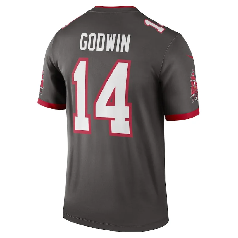 TB.Buccaneers #14 Chris Godwin Pewter Alternate Legend Jersey Stitched American Football Jerseys-NFL Performance Football Jerseys -