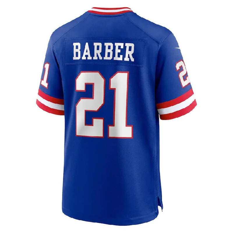 NY.Giants #21 Tiki Barber Royal Classic Retired Player Game Jersey Stitched American Football Jerseys-NFL Home & Away Jerseys -