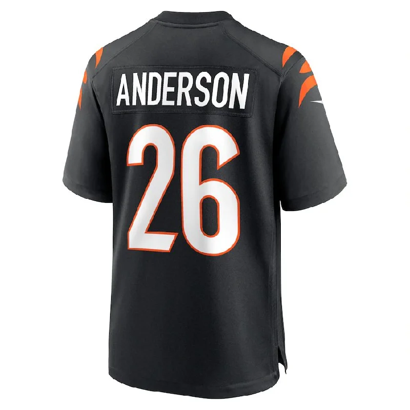 C.Bengals #26 Tycen Anderson Black Game Player Jersey Stitched American Football Jerseys-NFL Sideline Gear Jerseys -