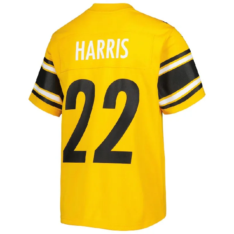 P.Steelers #22 Najee Harris Gold Inverted Game Jersey Stitched American Football Jerseys-NFL MVP Player Jerseys -