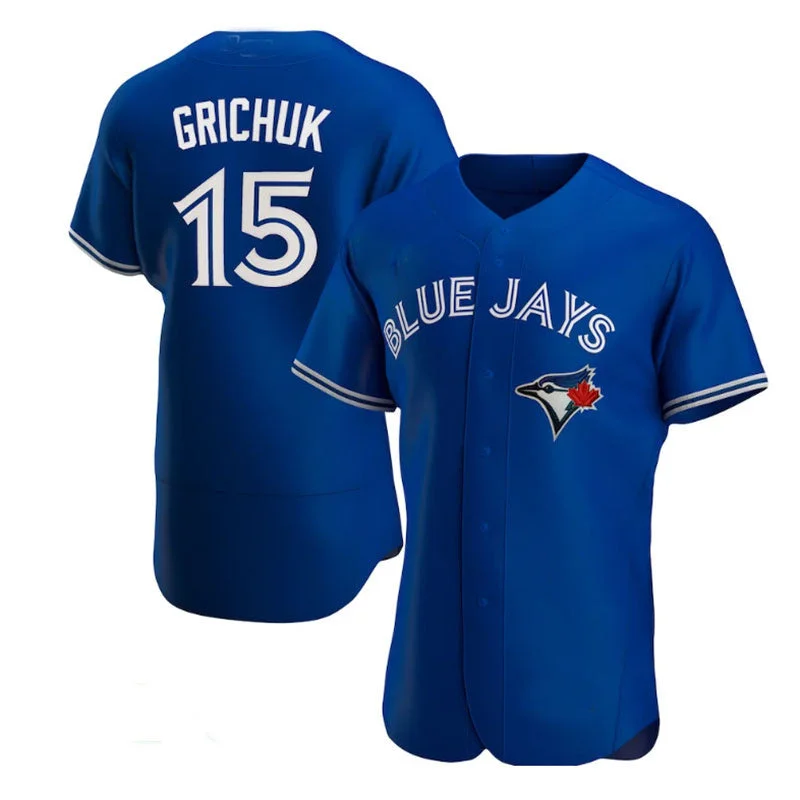 Toronto Blue Jays #15 Randal Grichuk Alternate Authentic Player Jersey - Royal Baseball Jerseys-NBA Official Game Jerseys -