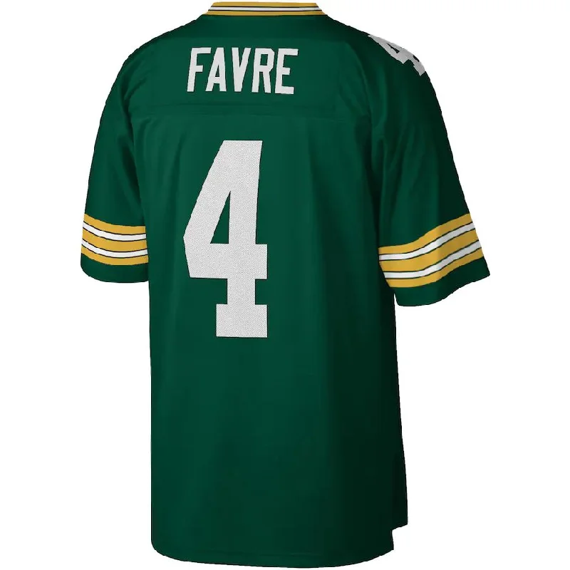 GB.Packers #4 Brett Favre Mitchell & Ness Green 1996 Legacy Replica Jersey Stitched American Football Jerseys-NFL Training Camp Jerseys -