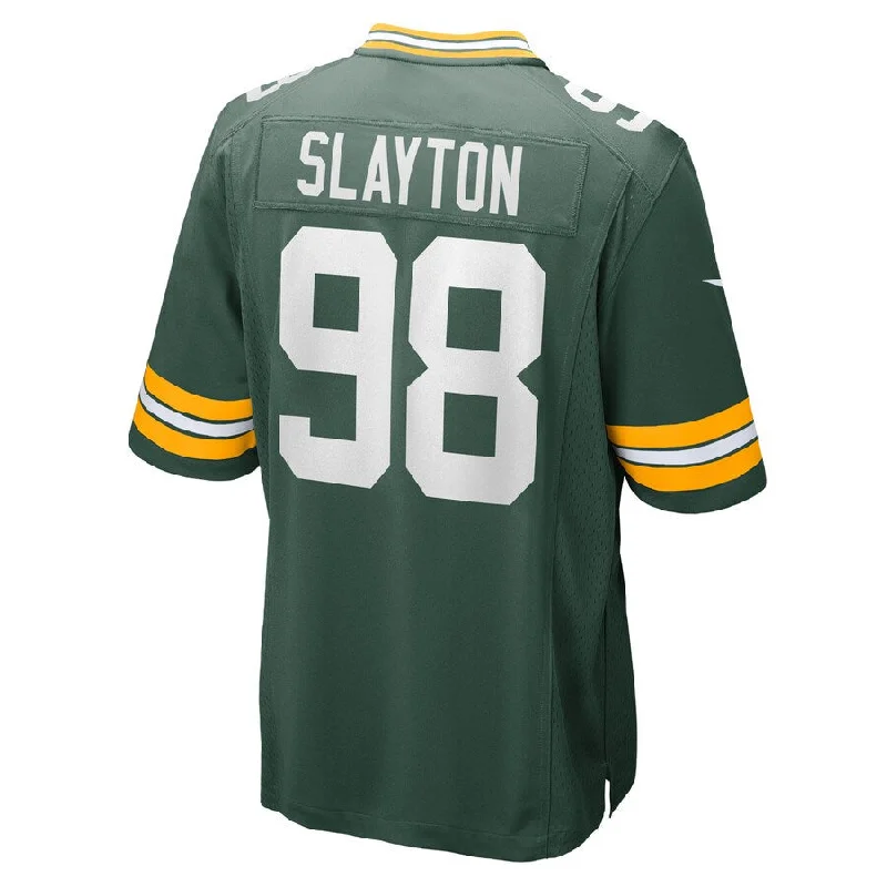 GB.Packers #98 Chris Slayton Green Game Player Jersey Stitched American Football Jerseys-NFL Pro-Level Jerseys -