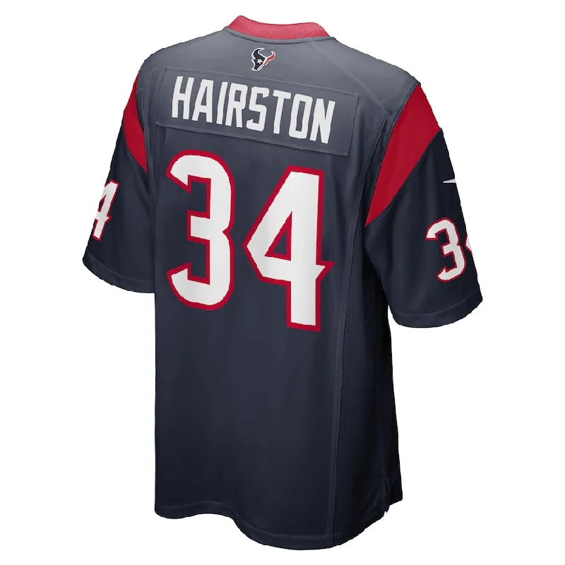 H.Texans #34 Troy Hairston Navy Game Player Jersey Stitched American Football Jerseys-NFL Vapor Limited Jerseys -