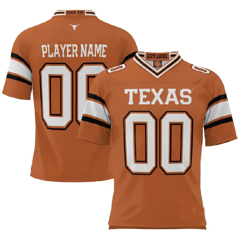 Custom T.Longhorns ProSphere NIL Pick-A-Player Football Jersey Texas Orange Stitched American College Jerseys-NBA Fan Favorite Jerseys -