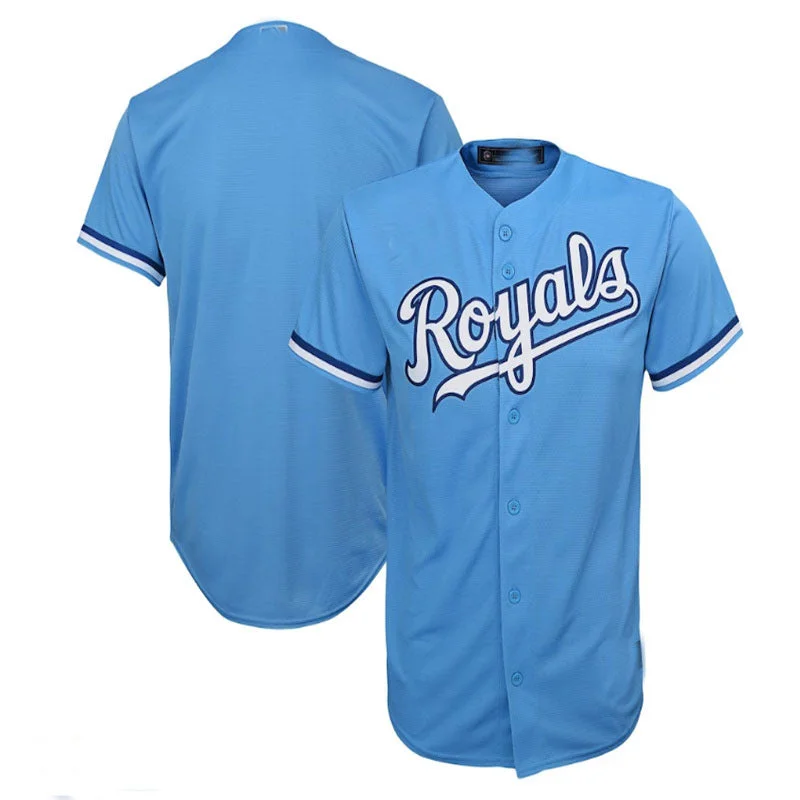 Kansas City Royals Alternate Replica Team Jersey - Light Blue Baseball Jerseys-NBA Icon Edition Jerseys -