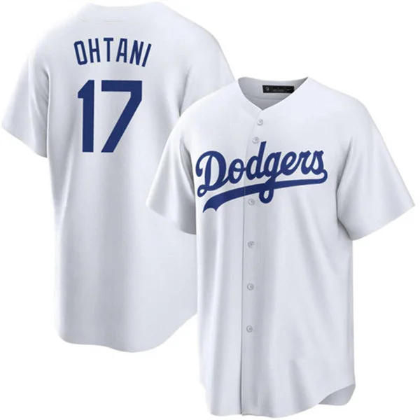 Los Angeles Dodgers #17 Shohei Ohtani White Home Authentic Patch Jersey Baseball Jerseys-NBA Chinese New Year Jerseys -