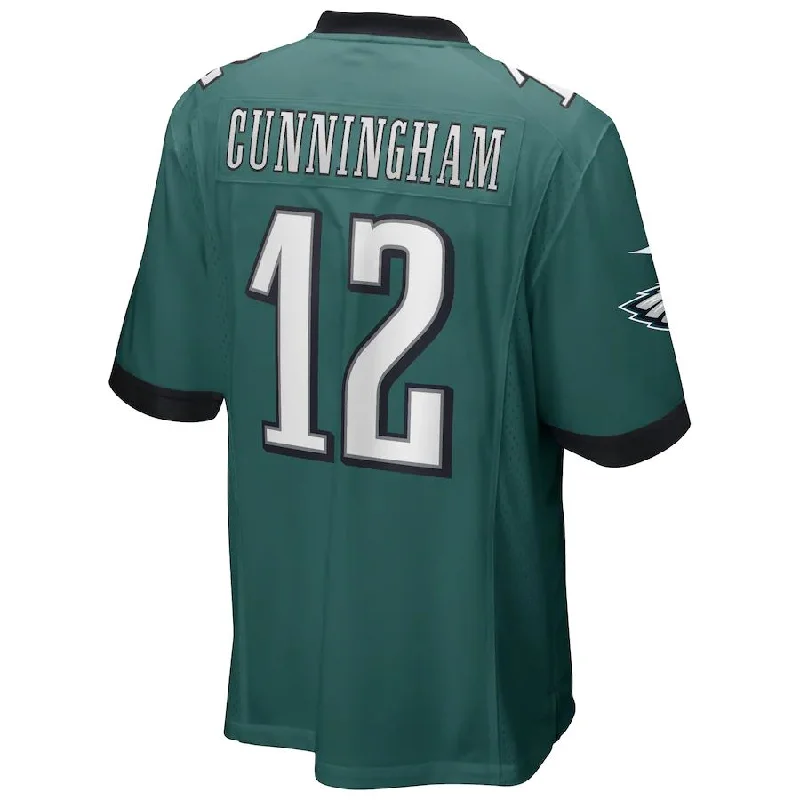 P.Eagles #12 Randall Cunningham Midnight Green Game Retired Player Jersey Stitched American Football Jerseys-NFL Performance Football Jerseys -