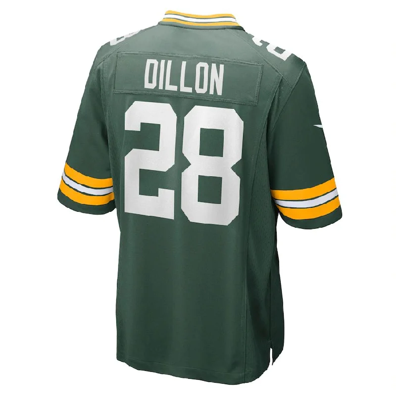 GB.Packers #28 AJ Dillon Green Game Jersey Stitched American Football Jerseys-NFL Customizable Football Jerseys -