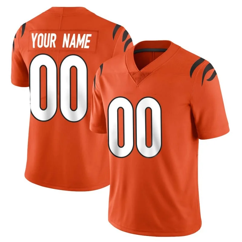 Custom C.Bengals Orange Limited Stitched Football Jerseys 2022 Super Bowl LVI-NBA Vintage Team Jerseys -