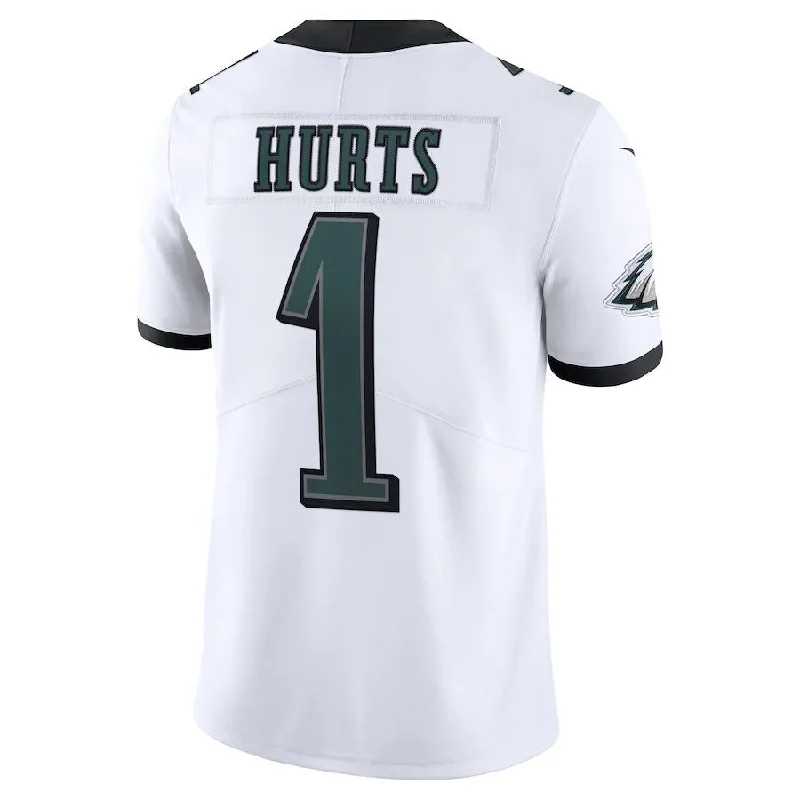 P.Eagles #1 Jalen Hurts White Vapor Limited Jersey Stitched American Football Jerseys-NFL Breast Cancer Awareness Jerseys -