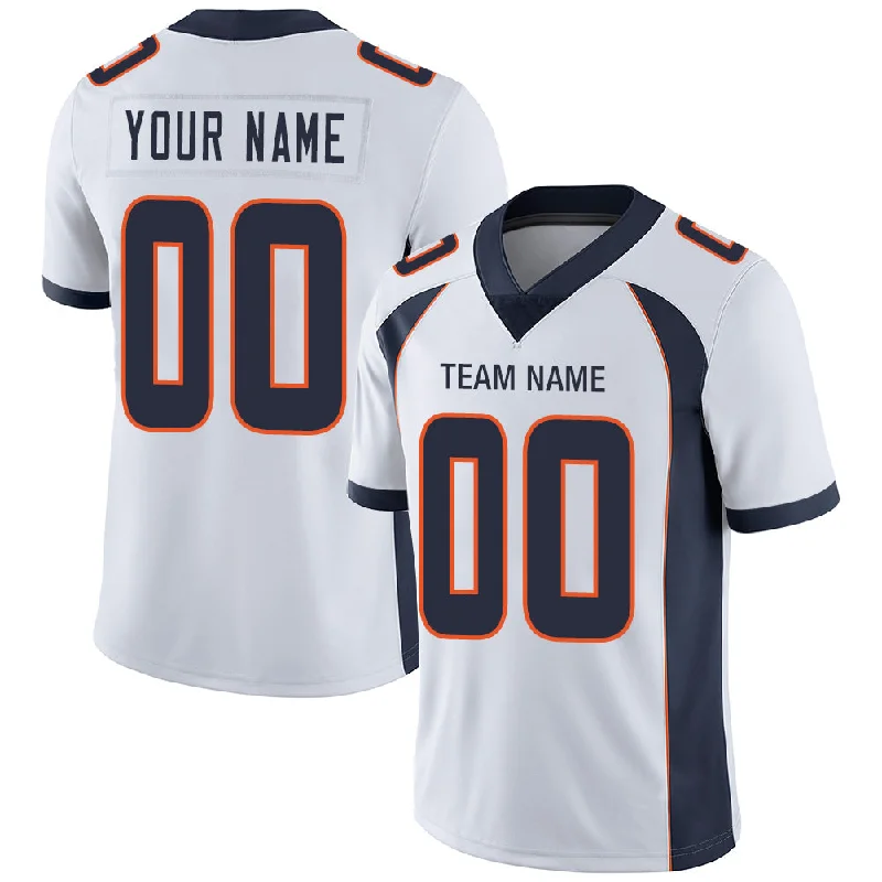 Custom D.Broncos Stitched American Jerseys Personalize Birthday Gifts White Football Jersey-NBA Icon Edition Jerseys -