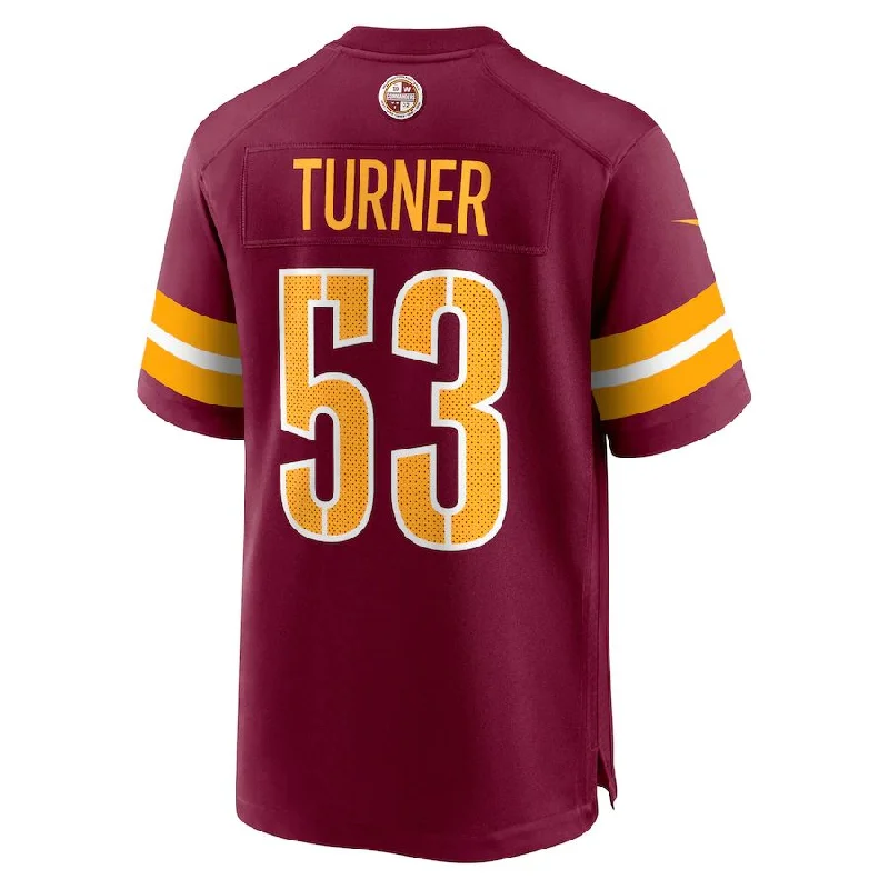 W.Commanders #53 Trai Turner Burgundy Player Game Jersey Stitched American Football Jerseys-NFL Men’s Authentic Jerseys -