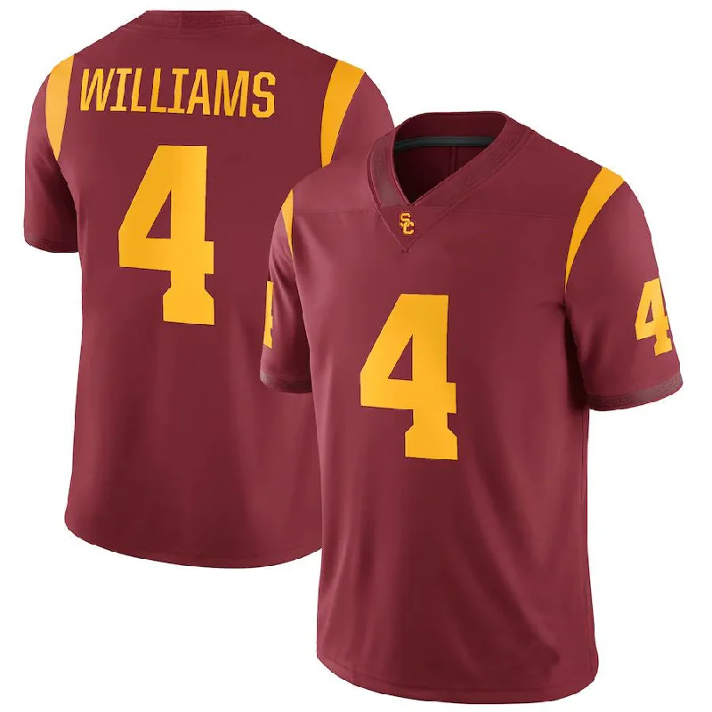 U.Trojans #4 Mario Williams NIL Replica Football Jersey Cardinal Stitched American College Jerseys-NBA Replica Jerseys for Fans -