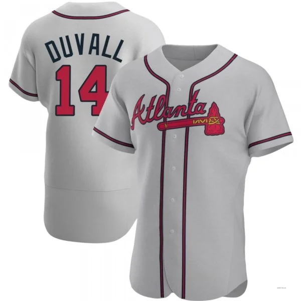 Atlanta Braves #14 Adam Duvall Gray Road Jersey Stitches Baseball Jerseys-NBA Special Edition Jerseys -