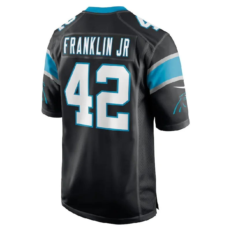 C.Panthers #42 Sam Franklin Jr. Black Game Player Jersey Stitched American Football Jerseys-NFL Hall of Fame Collection -