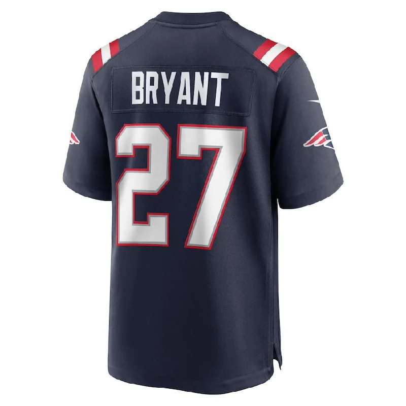 NE.Patriots #27 Myles Bryant Navy Game Player Jersey Stitched American Football Jerseys-NFL Super Bowl Jerseys -