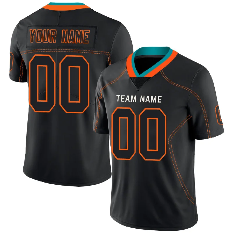 Custom M.Dolphins Stitched American Football Jerseys Personalize Birthday Gifts Black Jersey-NBA Adidas Basketball Jerseys -