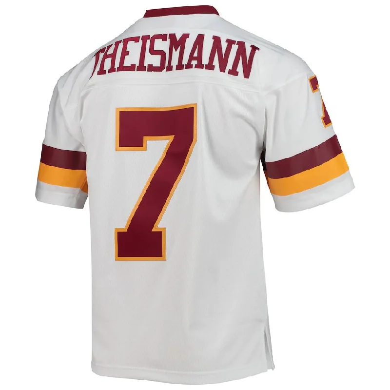 W.Football Team #7 Joe Theismann Mitchell & Ness White 1982 Legacy Replica Jersey Stitched American Football Jerseys-NFL Limited Edition Jerseys -