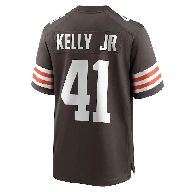 C.Browns #41 John Kelly Jr. Brown Game Player Jersey Stitched American Football Jerseys-NFL Vintage Football Jerseys -