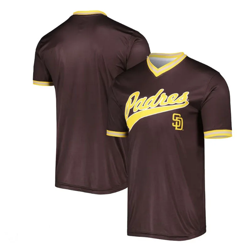 San Diego Padres Stitches Cooperstown Collection Team Jersey - Brown Baseball Jerseys-NBA Short Sleeve Jerseys -