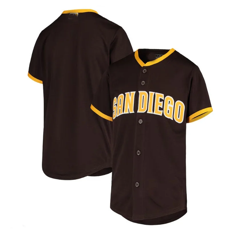 San Diego Padres Road Replica Team Jersey - Brown Baseball Jerseys-NBA Official Team Jerseys -