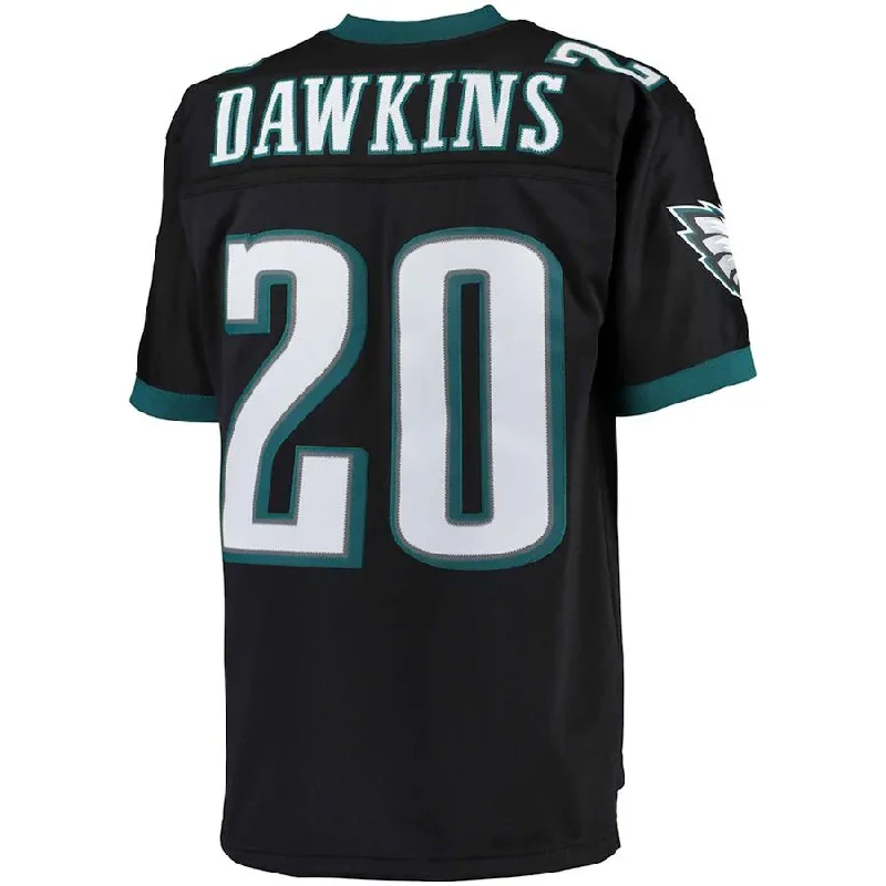 P.Eagles #20 Brian Dawkins Mitchell & Ness Black Big & Tall 2004 Retired Player Replica Jersey Stitched American Football Jerseys-NFL Preseason Jerseys -