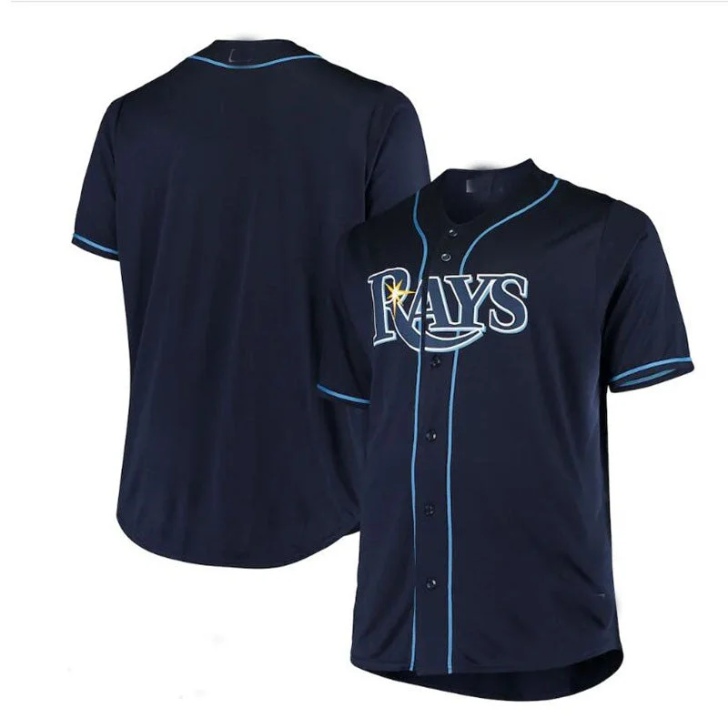 Tampa Bay Rays Big & Tall Replica Alternate Team Jersey - Navy Baseball Jerseys-NBA Hardwood Classics Jerseys -