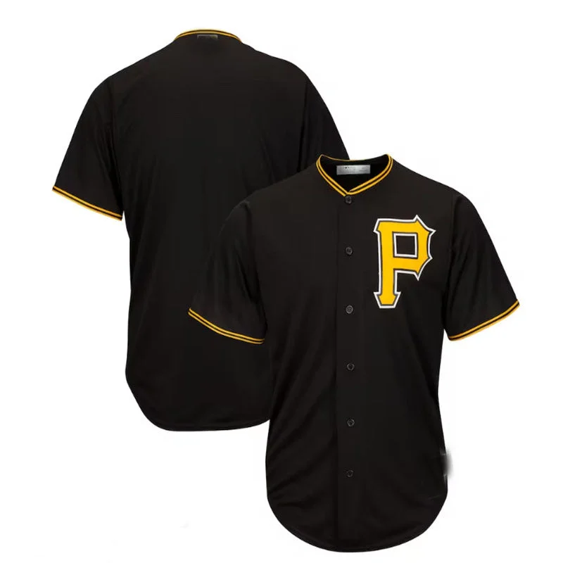 Pittsburgh Pirates Big & Tall Replica Team Jersey - Black Baseball Jerseys-NBA Big & Tall Jerseys -